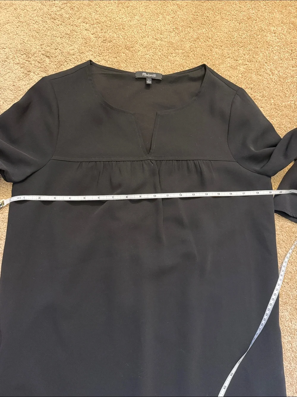 Madewell Starland Black Long-Sleeve Shift Dress Size Small - Picture 8 of 11